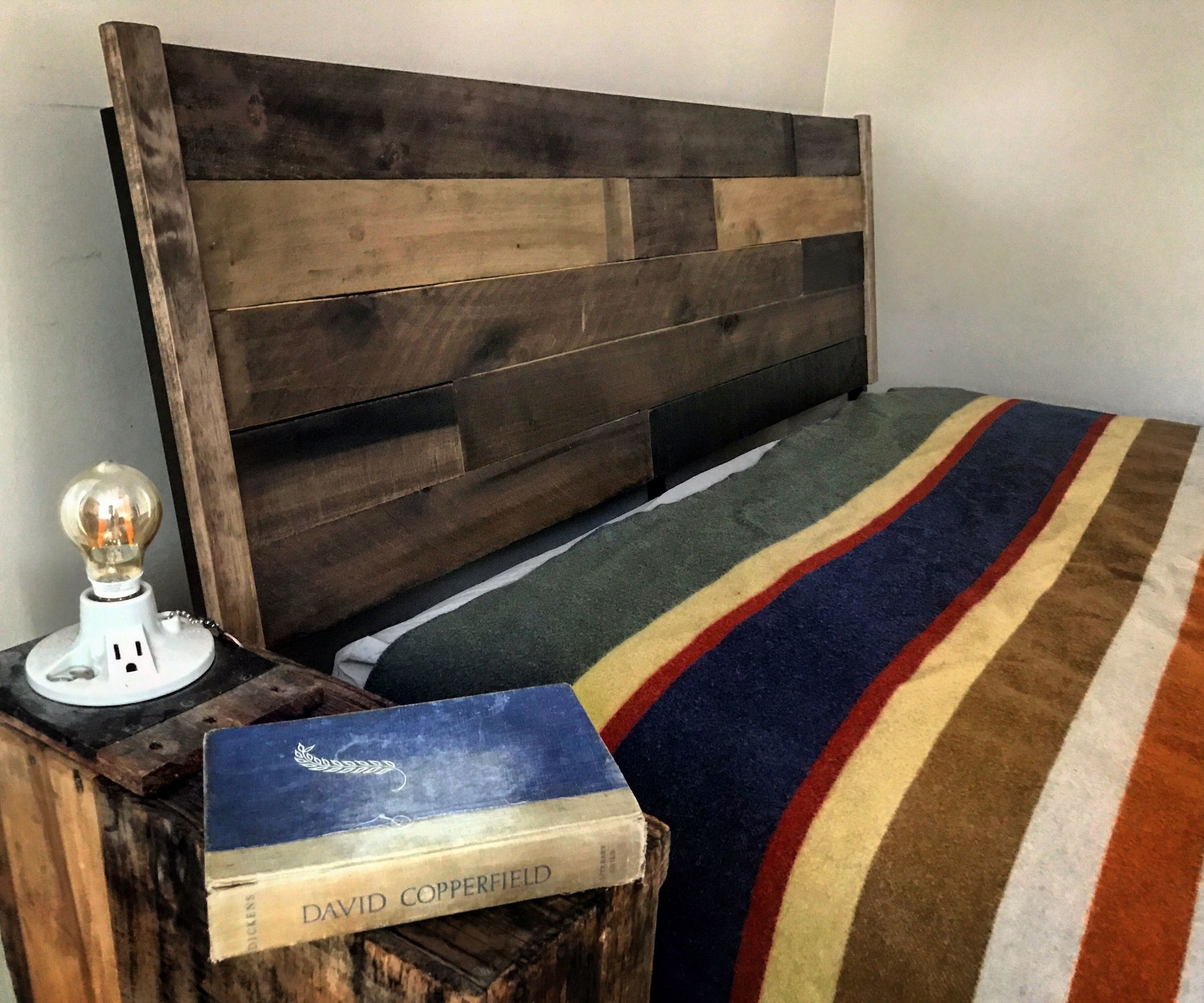 Upcycled Reclaimed Wood Headboard
