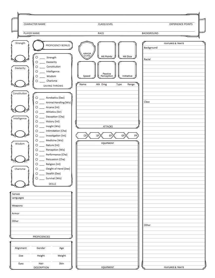 Creating A D D 5e Character For Beginners 10 Steps With Pictures Instructables