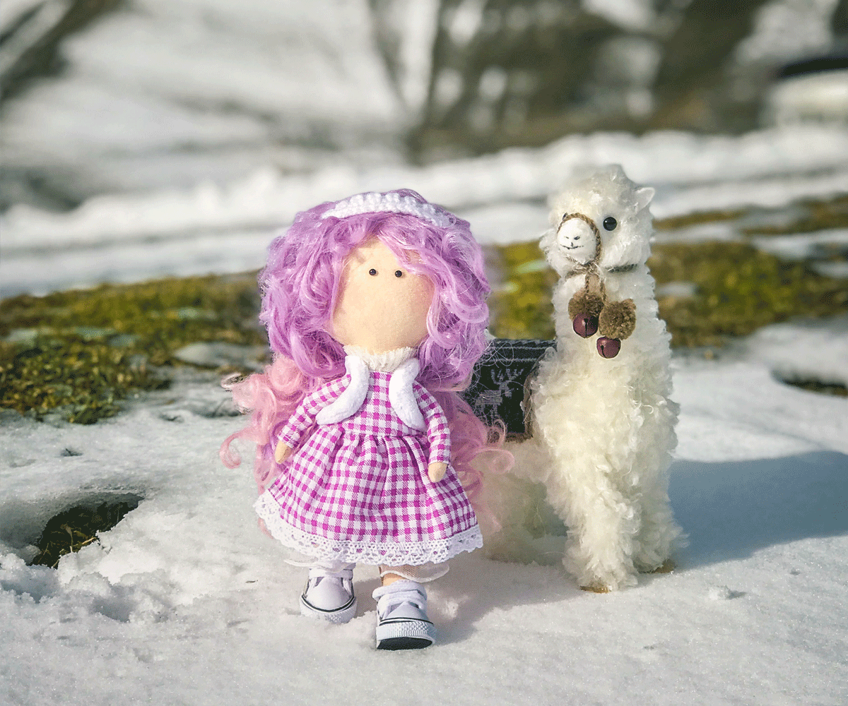 Cute Textile Doll "Ivy"