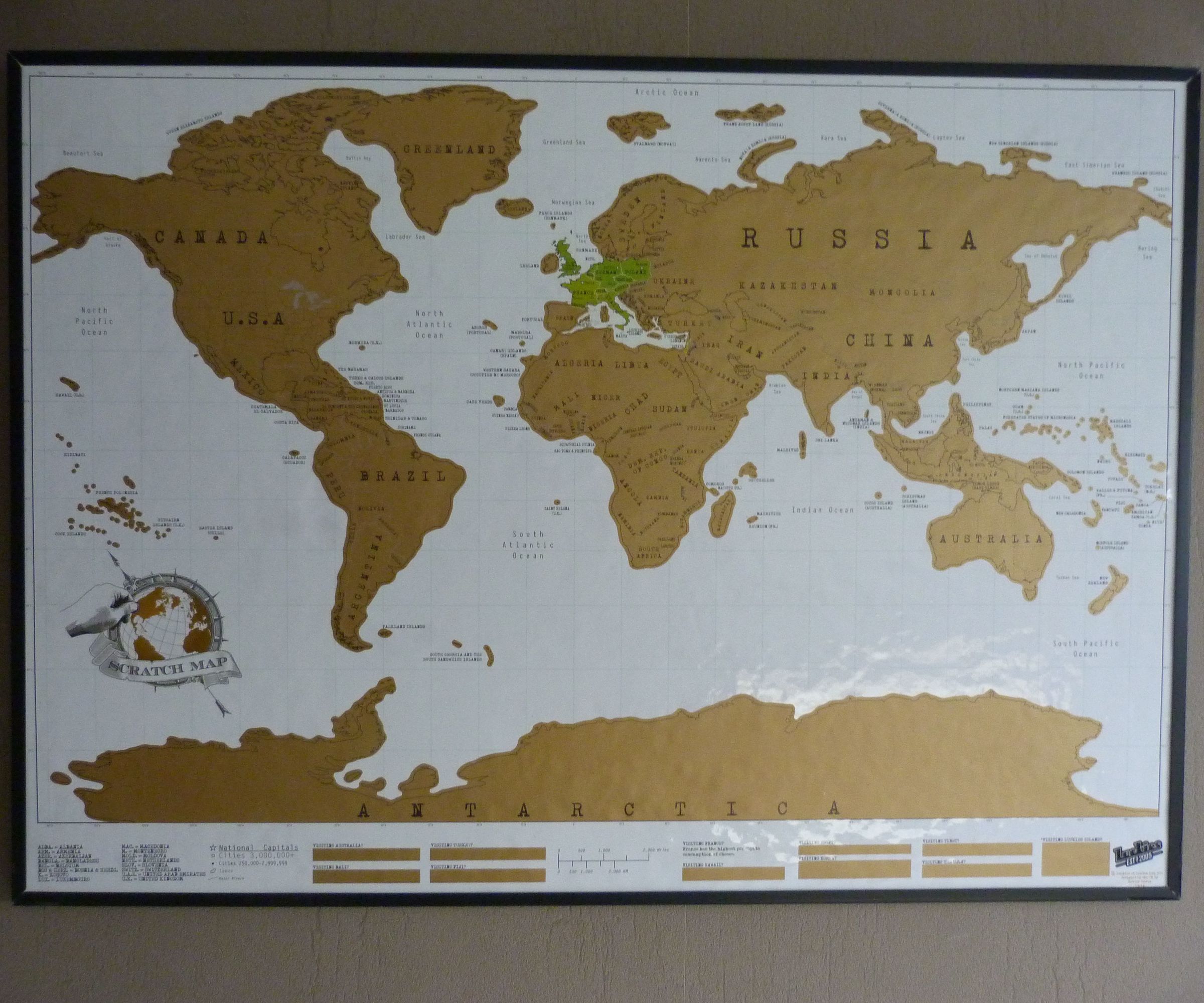 Pin-it scratch map