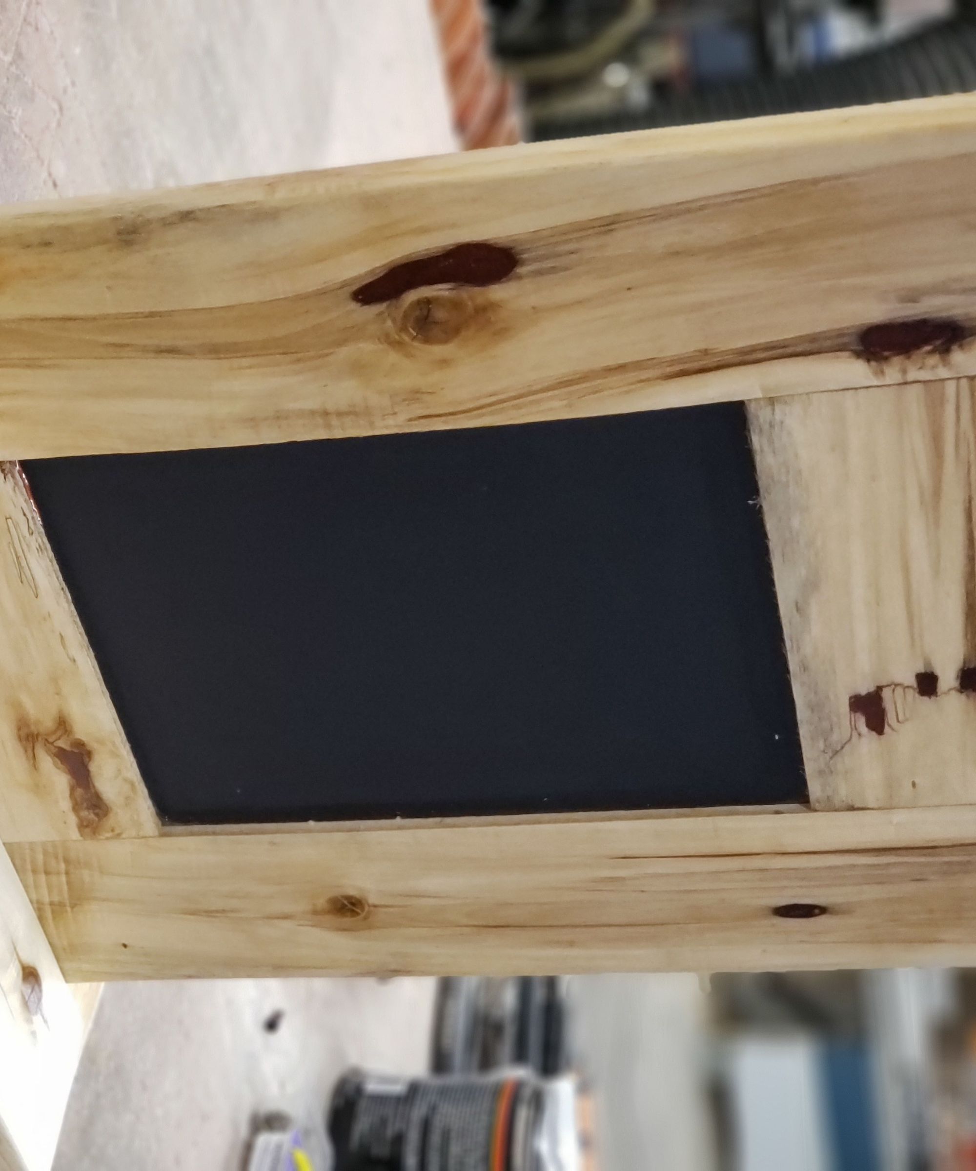 Pallet Wood and Resin Chalkboard Message Board