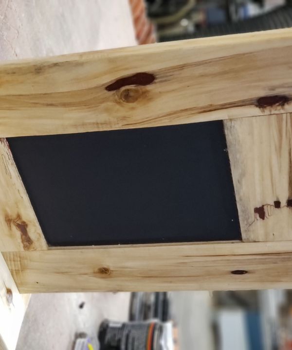 Pallet Wood and Resin Chalkboard Message Board