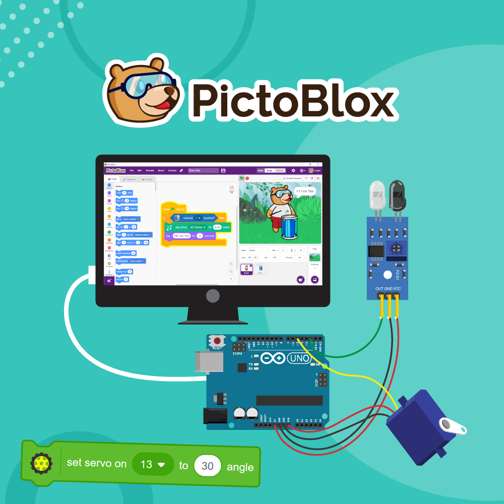 Pictoblox Arduino Motor Interface Actuators to Arduino Board Using PictoBlox: Scratch Blocks ...