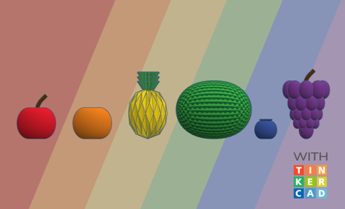 How to Make a Rainbow of Fruit With Tinkercad