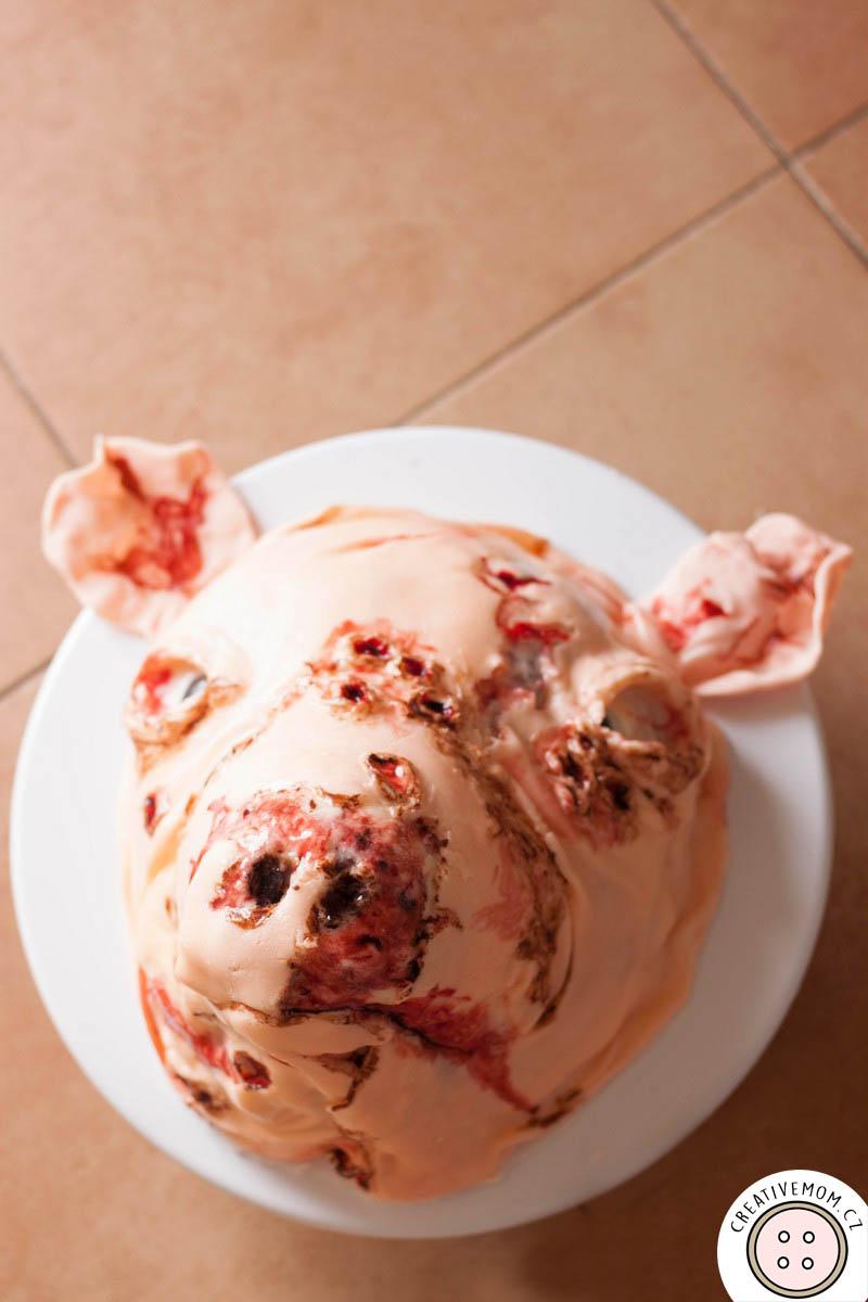 Mutated Pork Head – Halloween Cake
