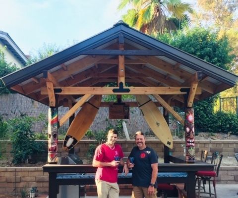 Tiki Bar, Bar-B-Q, and Patio Cover Backyard Project
