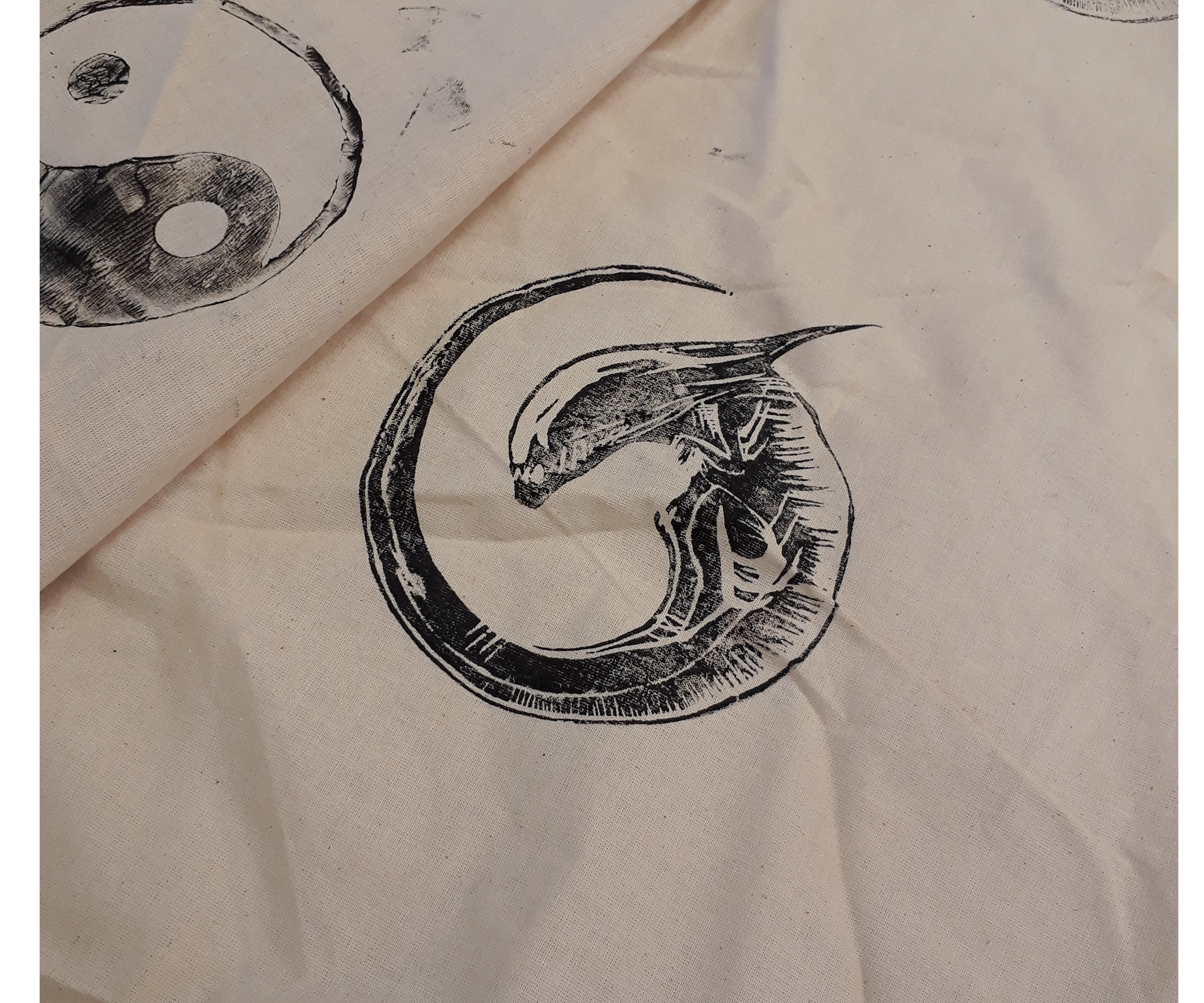 Linocut Alien Printmaking