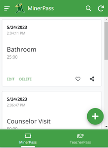 Adjust the Primary Navigation Views of MinerPass and TeacherPass