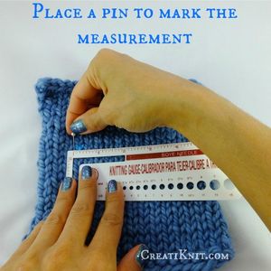 Place a Pin at the Beginning Mark of Ruler and Outer Edge of Stitch
