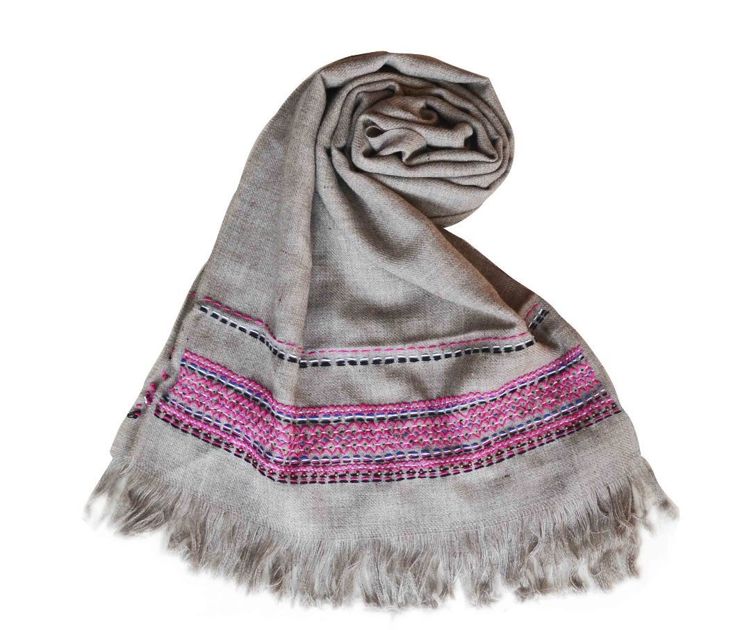 Embroidered Cross Stitch Stole Shawl