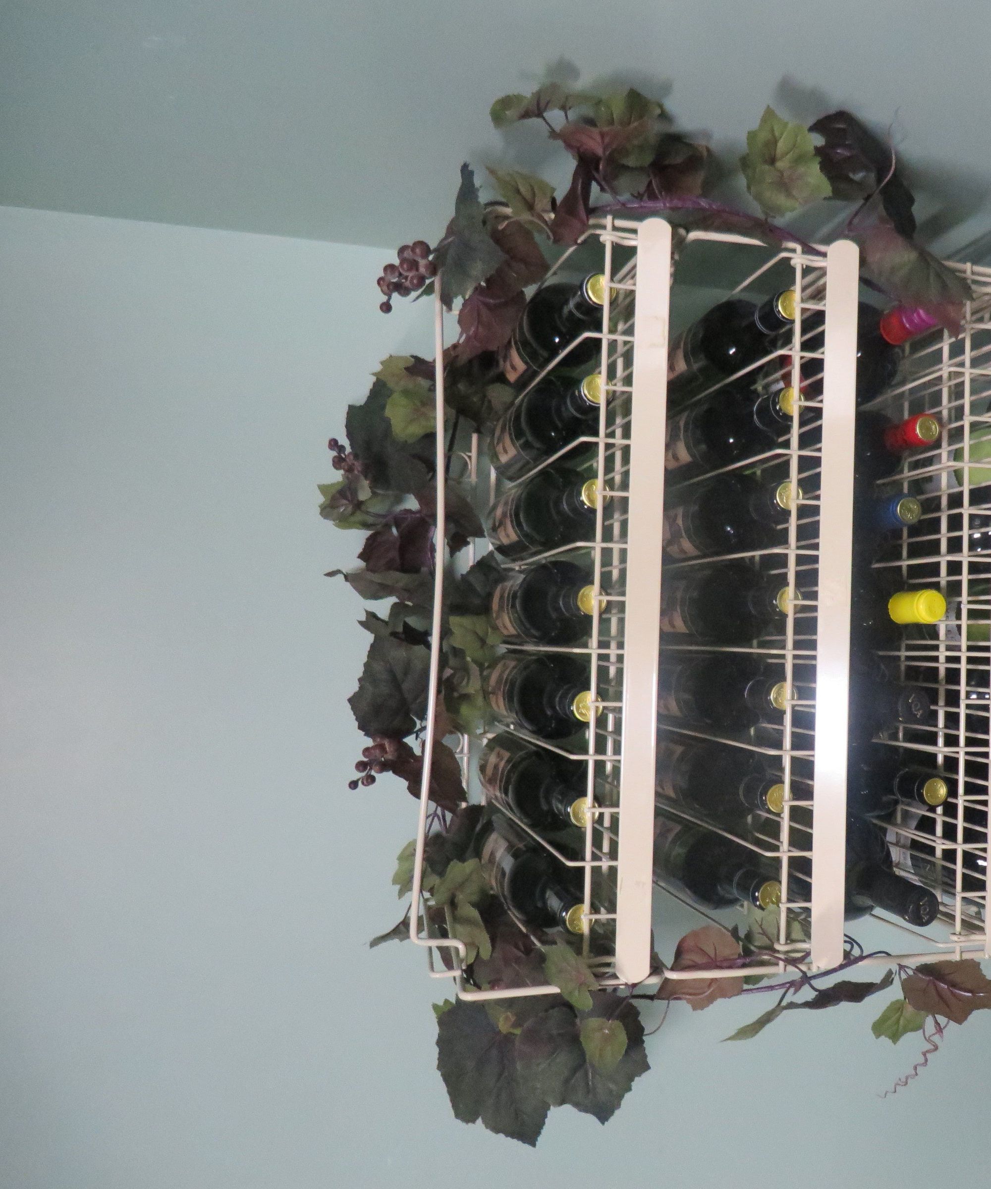 Paint Rack Repurposed to Wine Rack