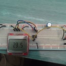 Attiny85 5110LCD DS18B20 Thermometer