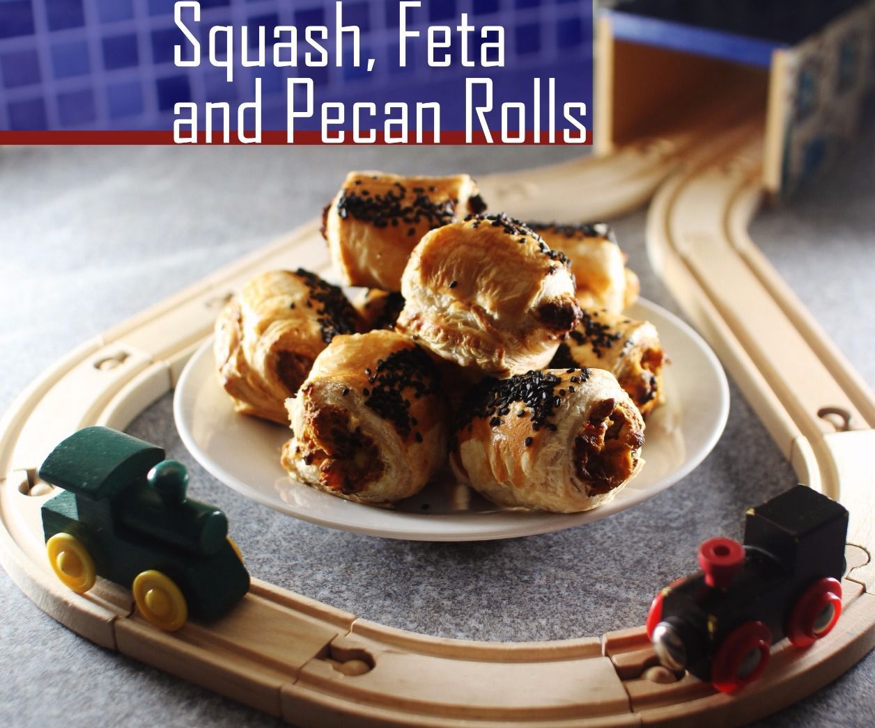 Squash, Feta and Pecan Rolls