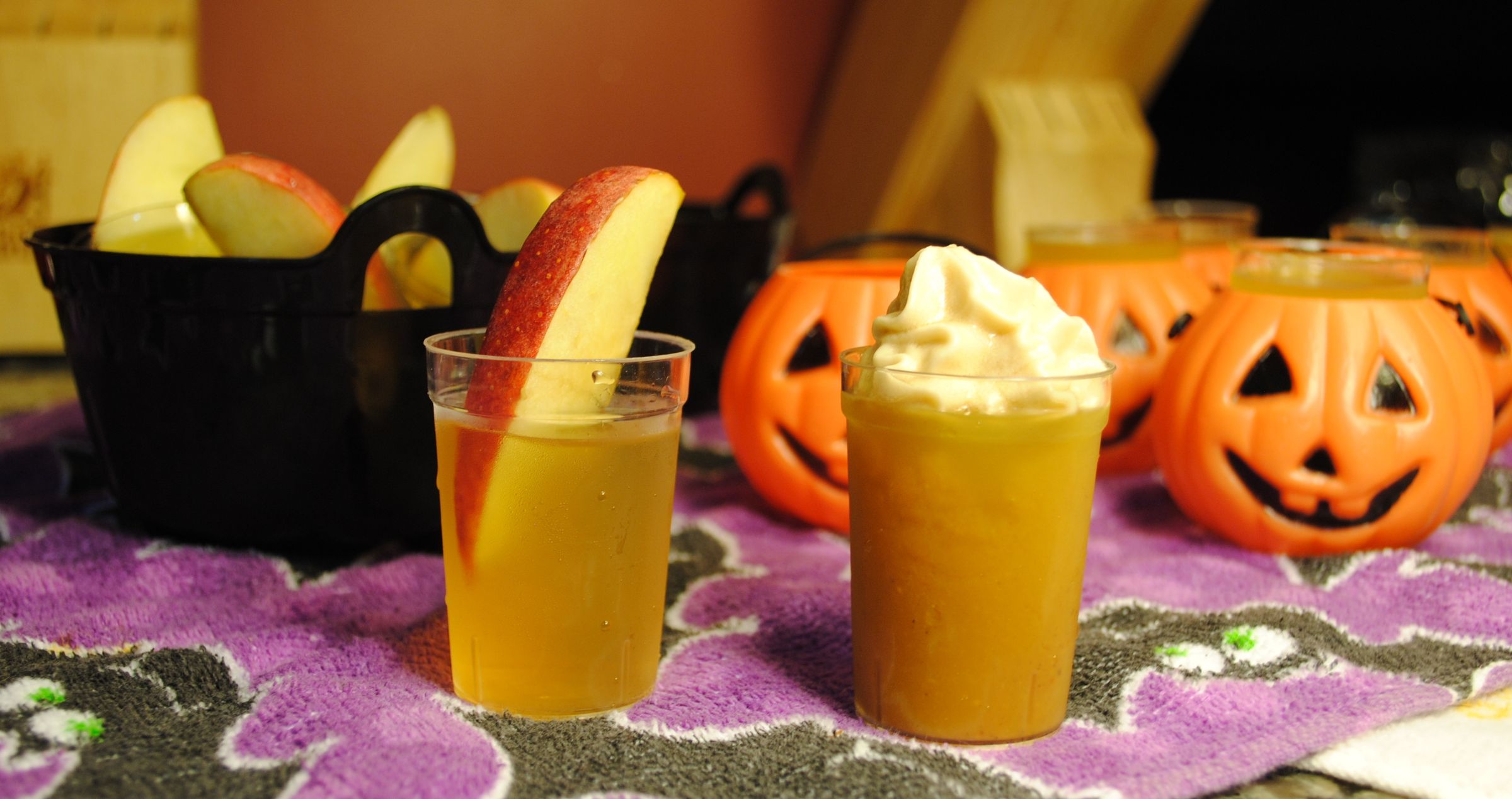 Bobbing for Apples & Jack 'O Lantern Jello Shots