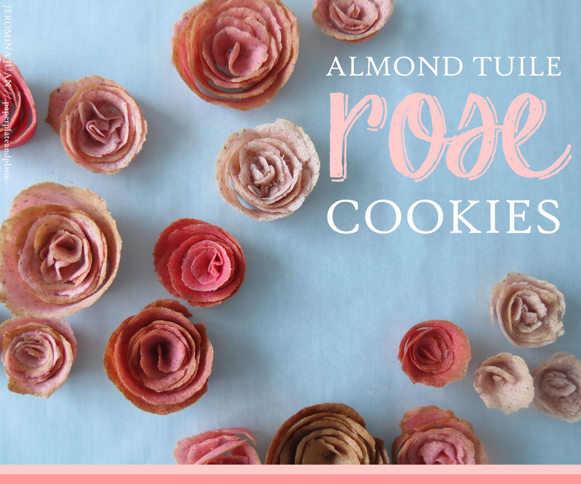 Almond Tuile Cookie Roses