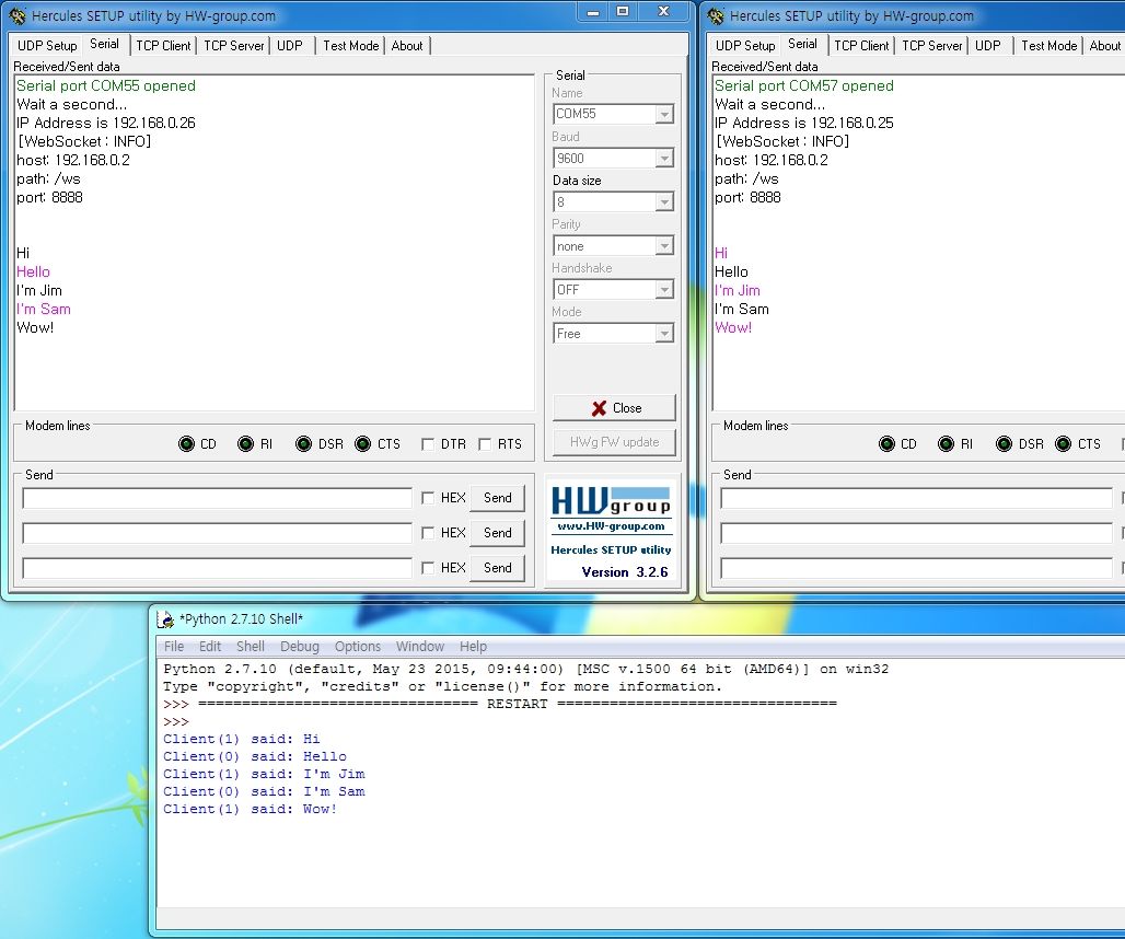 Chat by Using Websocket on WIZwiki-W7500 Platform
