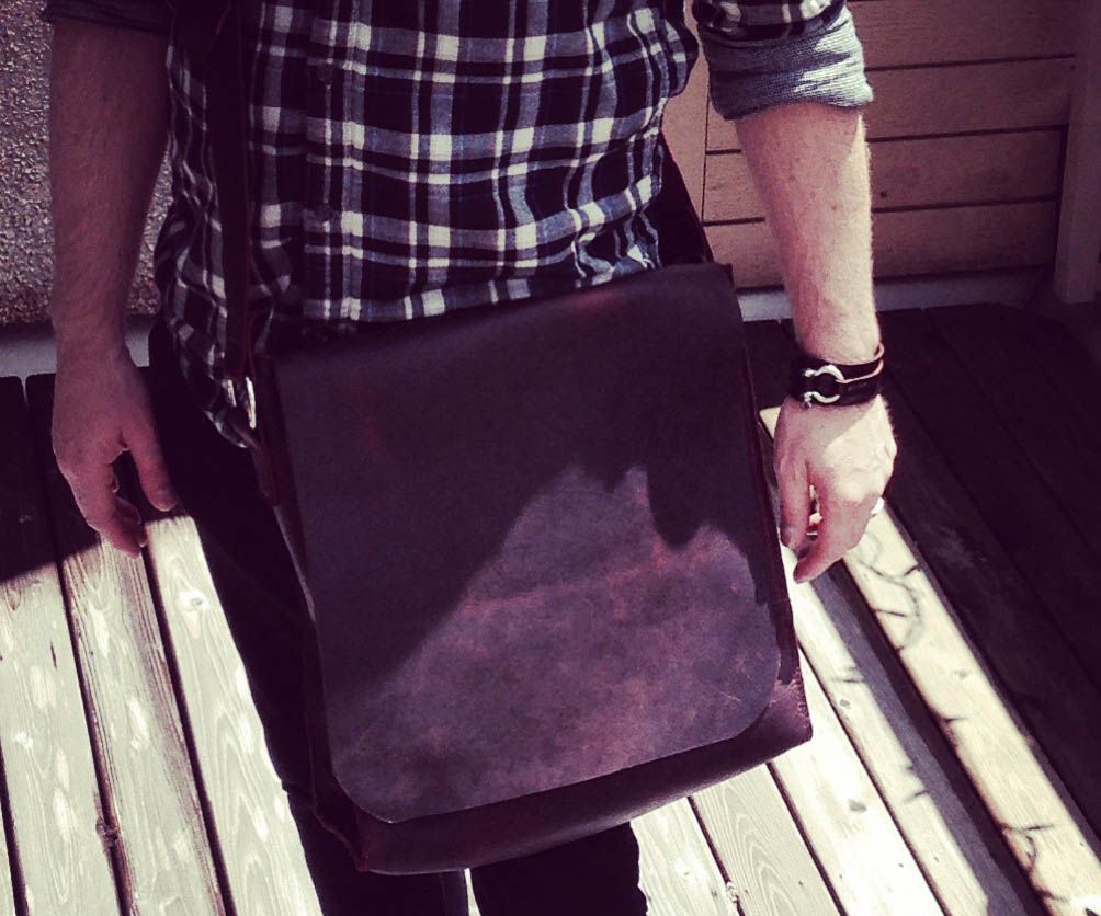 Leather Messenger Bag