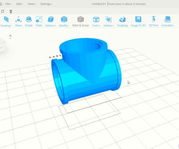SelfCAD 3D T Pipe Tutorial