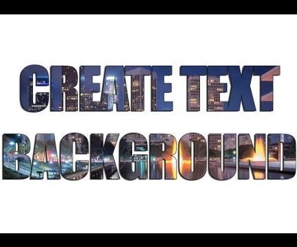 Photoshop Tutorial - How to Create Text With Background 