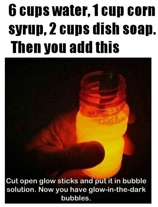 Glow in the Dark Bubbles