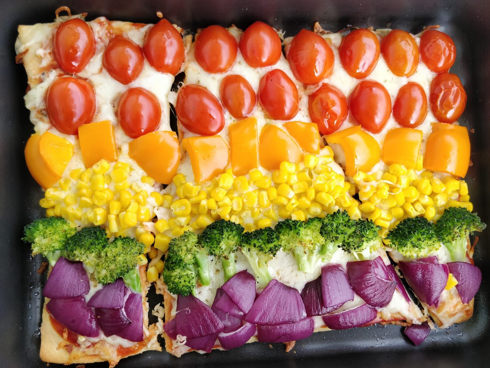 Rainbow Veggie Flatbread Pizza 11 Steps (with Pictures) Instructables