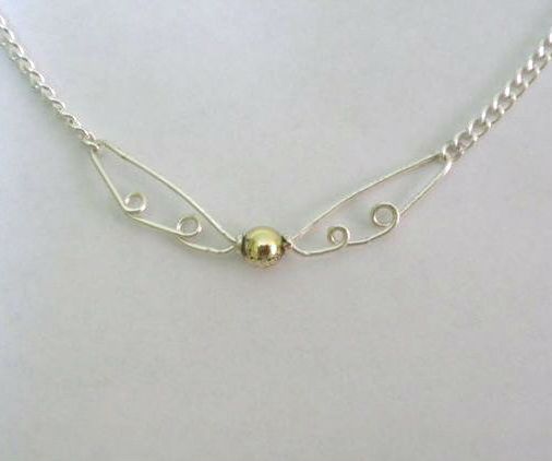 Wire Golden Snitch Necklace