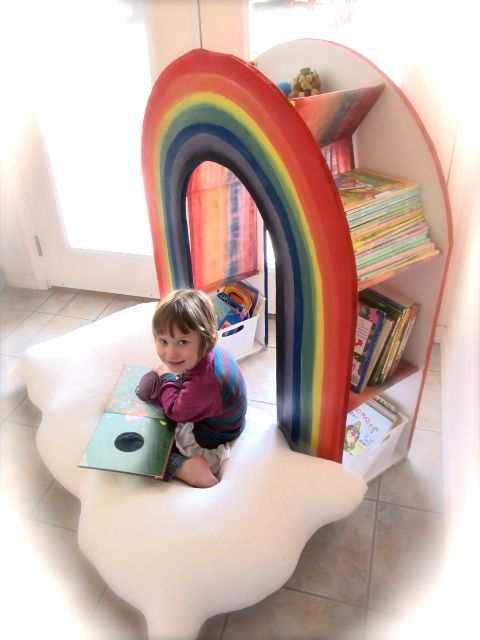 Build a "READING RAINBOW" Book Shelf