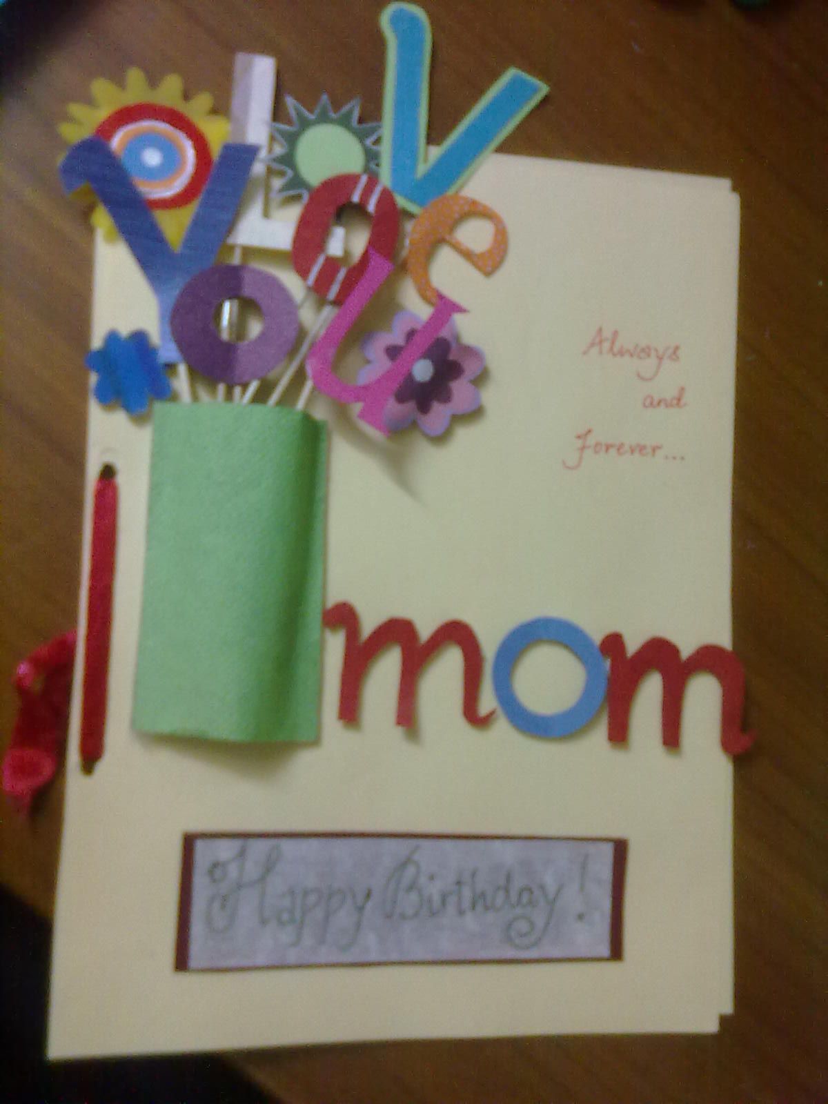 Mom's birthday card