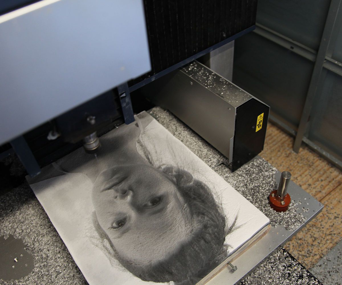 Machining an Image Into a Slab of Paint