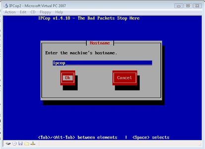 Installing IpCop Virtual Machine