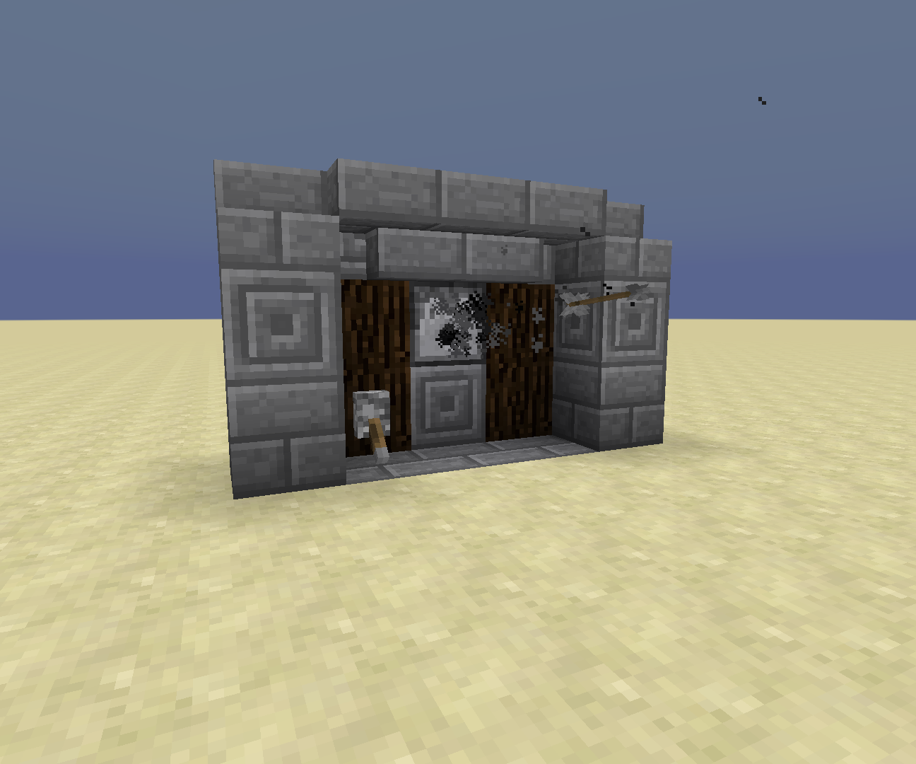 Smallest Machine Gun Possible in Minecraft