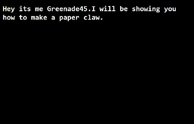 How to Make a Paper Claw