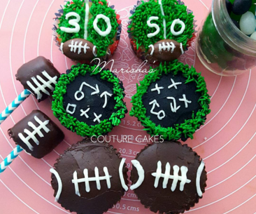 Football Party Cupcakes