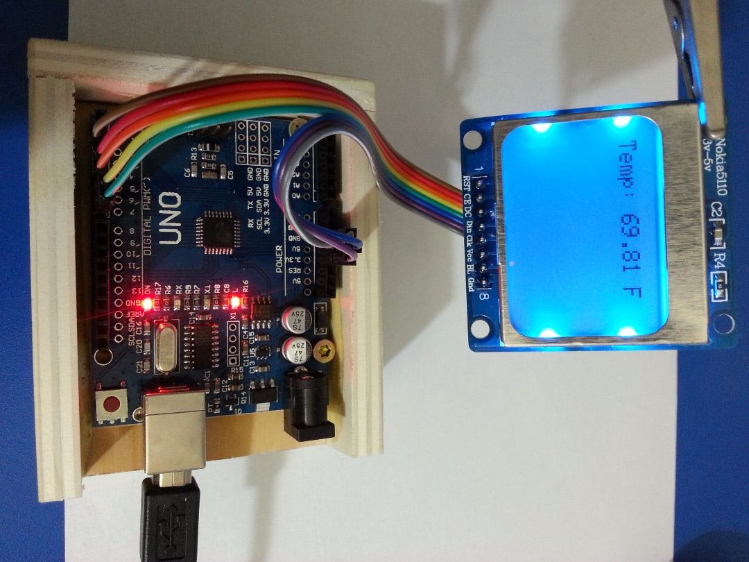 Display Live Arduino Sensor Readings on a Nokia 5110 LCD