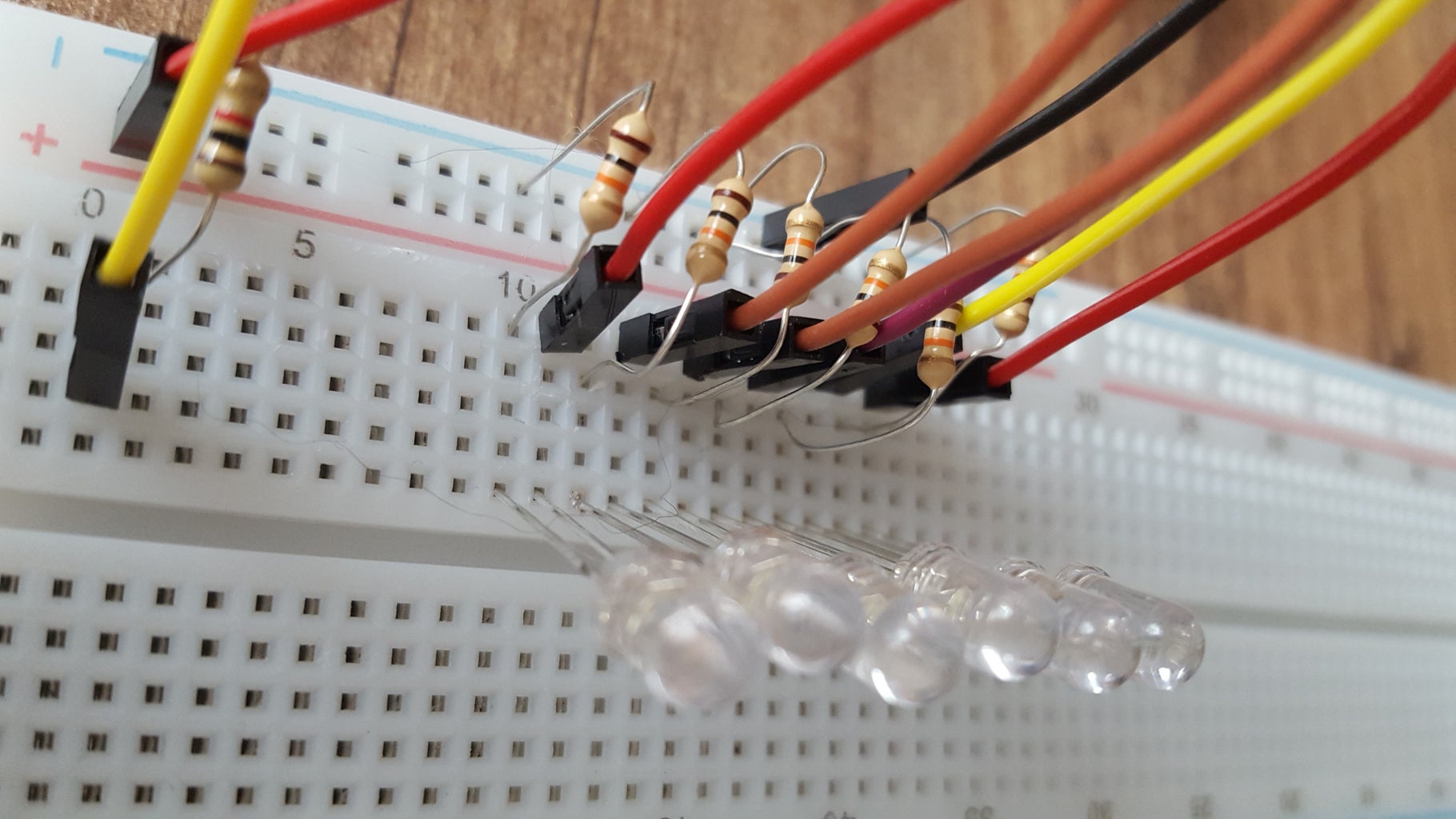 LED Lights Reflecting Sound Level Using Microphone and Arduino Uno : 4 ...