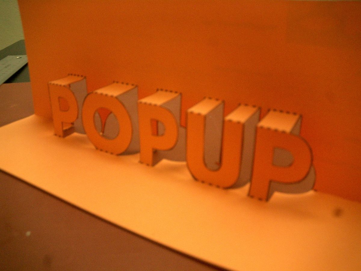 Pop-Up 3D Words and Messages!