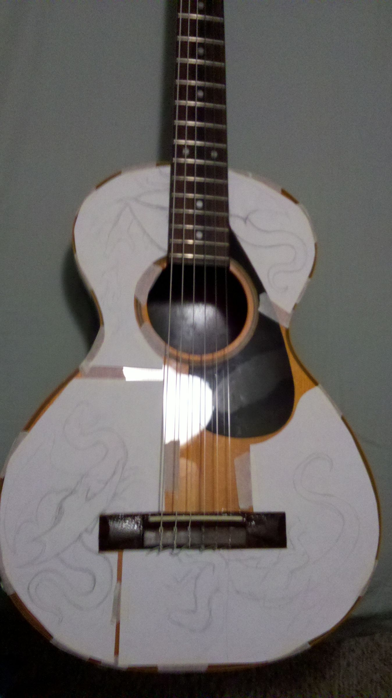 Personalizing a Guitar, Using Waterslides. (or, How to Turn a Free