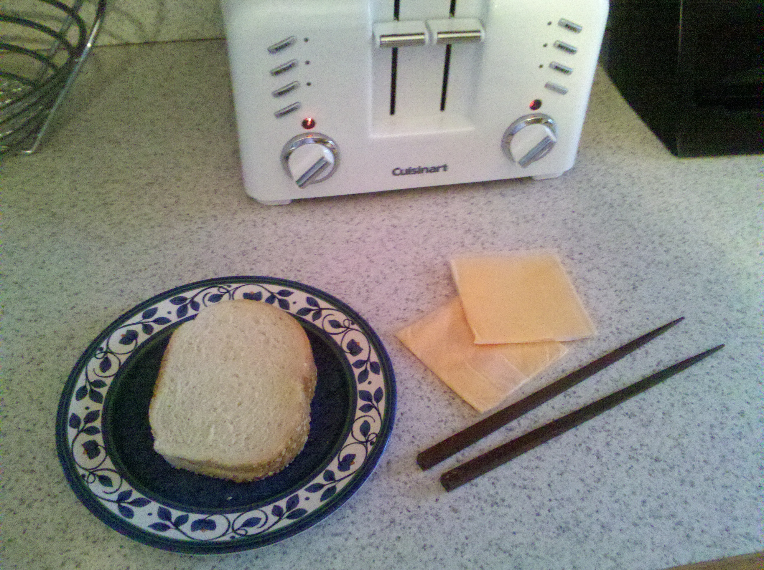Chopstick Pseudo Grilled Cheese
