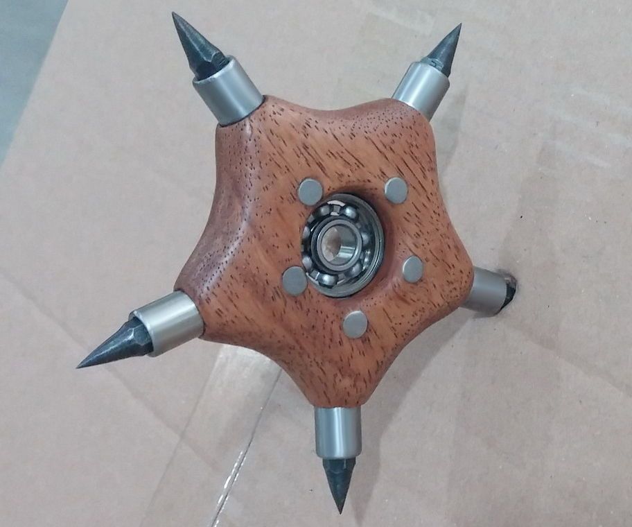 Convertible Wooden Fidget Spinner | Shuriken / Slingshot / Screwdriver 
