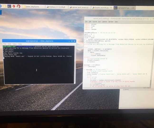 Raspberry Pi communicates with Pi Zero and Amp Zero, triggering playing of audio