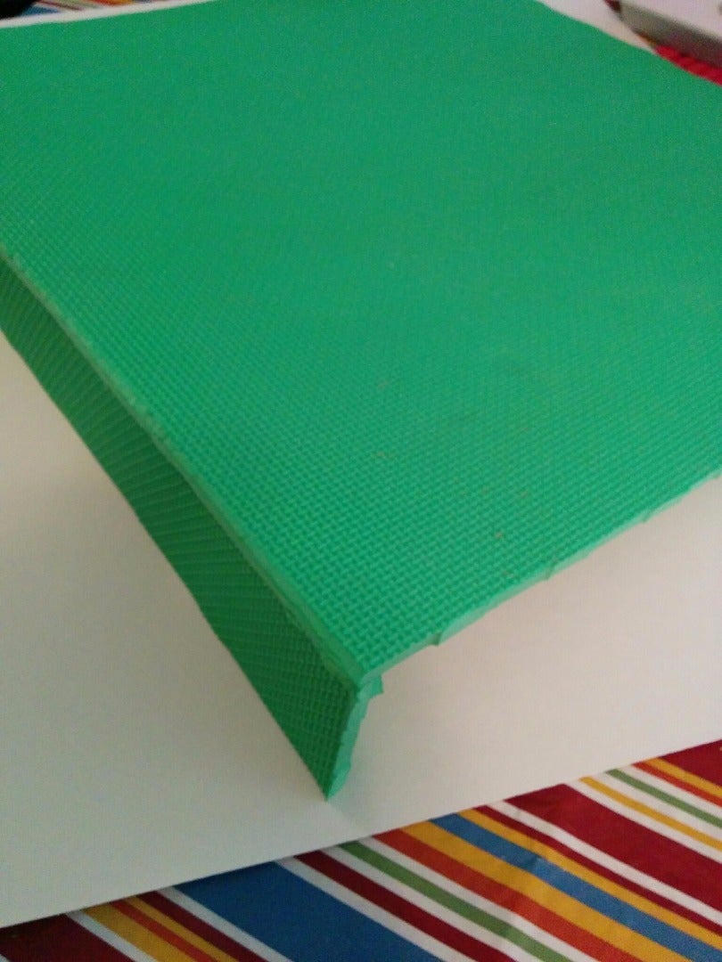 Take a Colored Foam Mat and Then Prepare to Cut to Size
