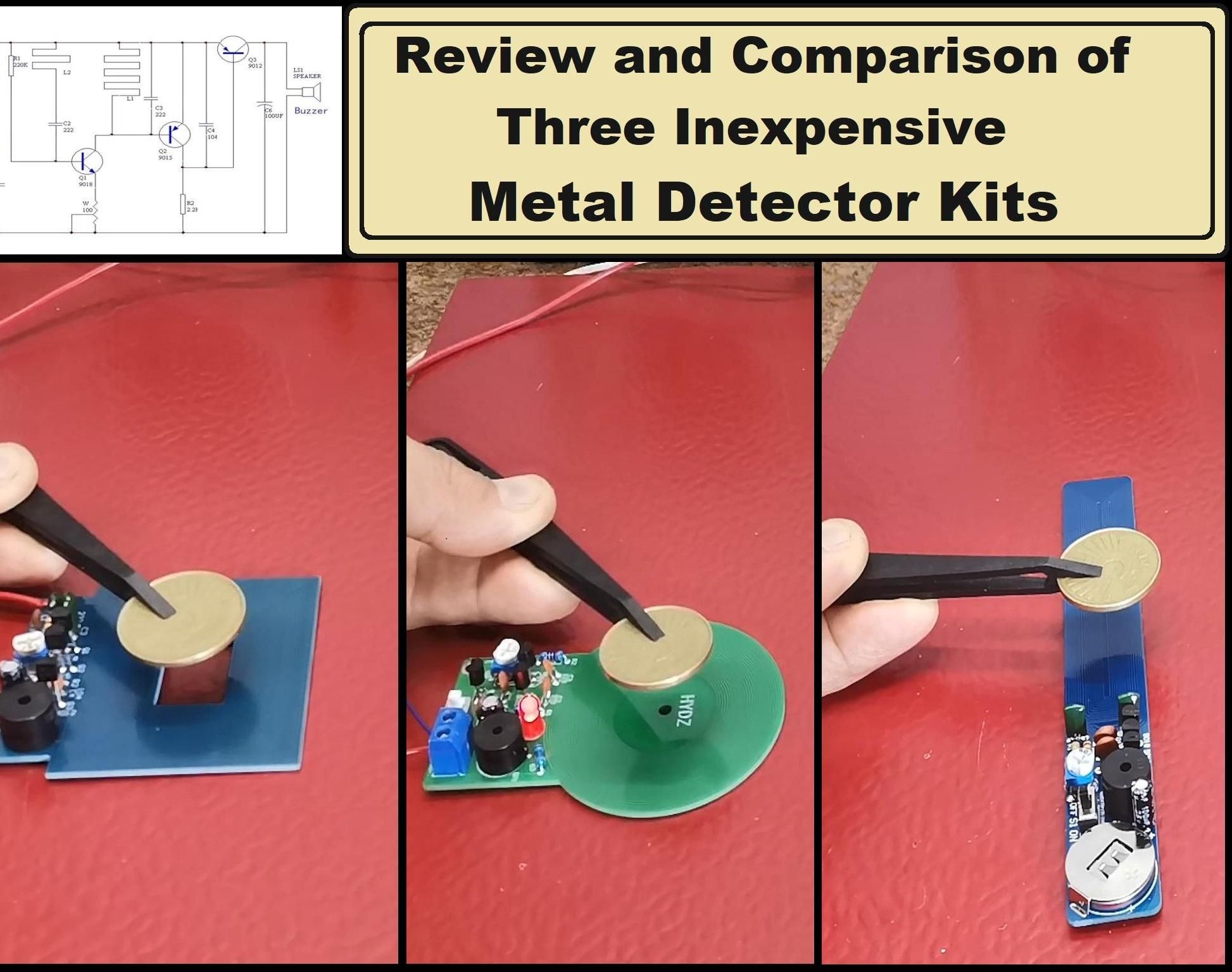Review and Comparison of Three Inexpensive Metal Detector Kits