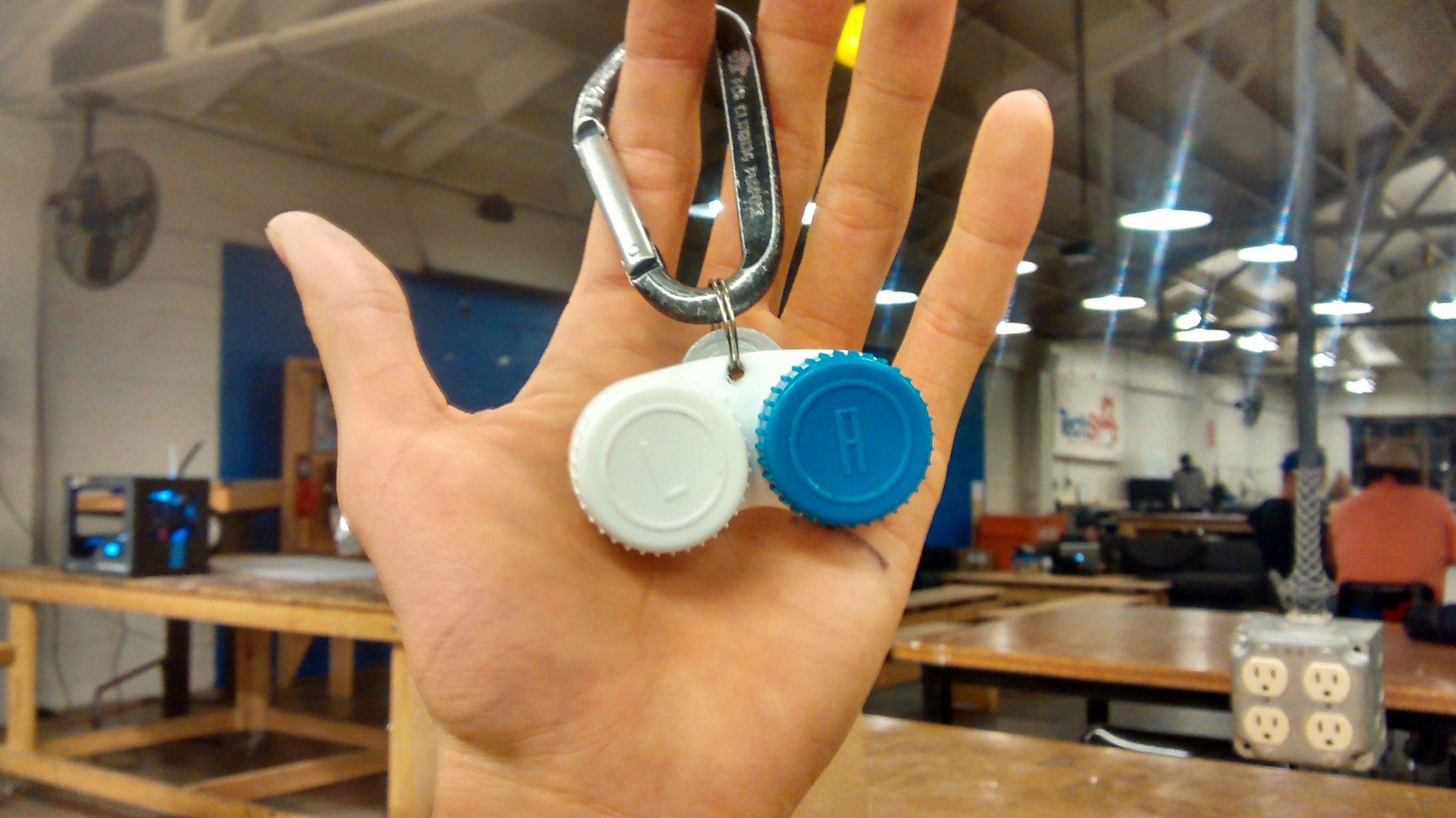 Carabiner Contacts Case - Made @TechShop!