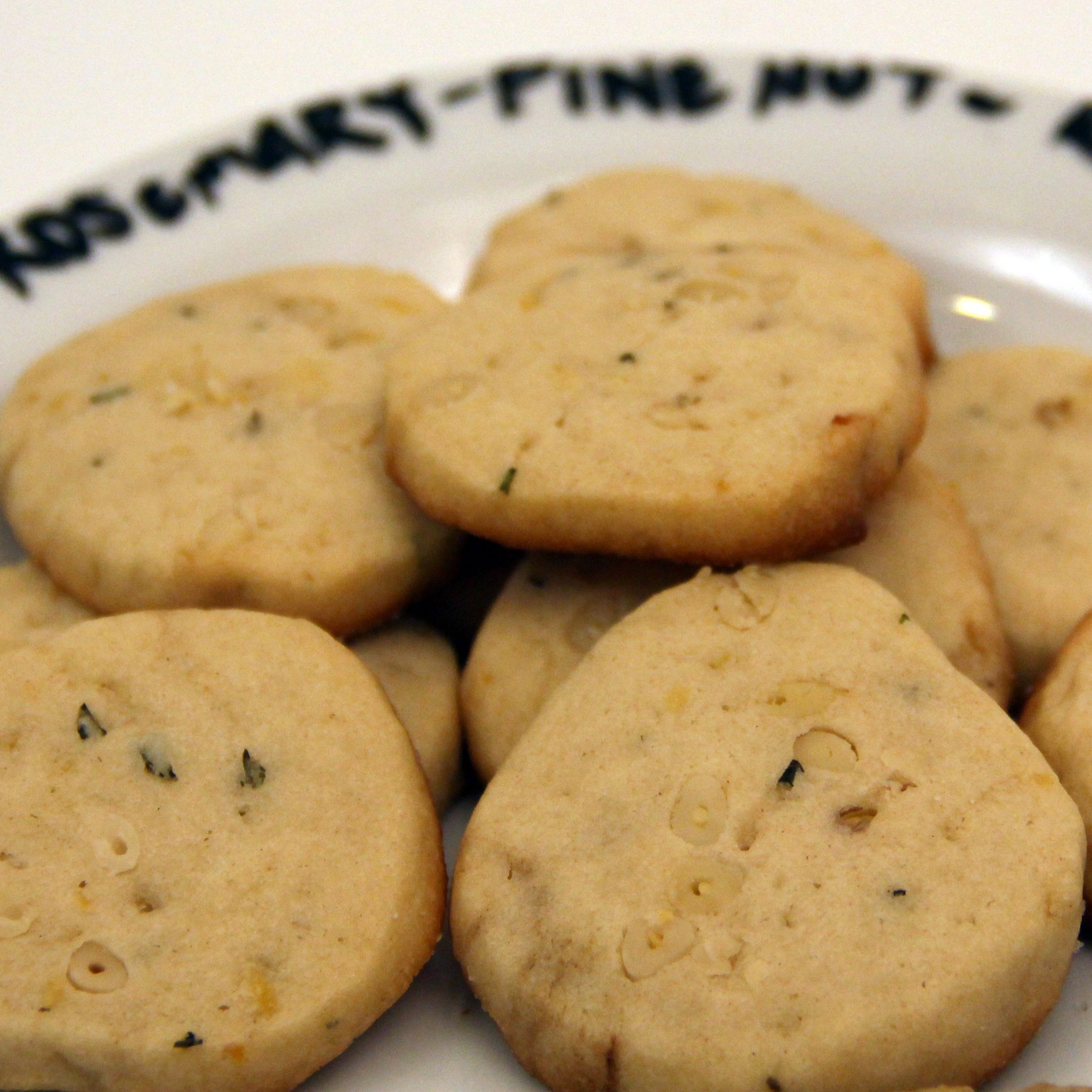 Lemon Cookies With Pine Nuts, Fresh Rosemary, and Roasted Garlic