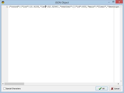 In Visuino Parsing JSON