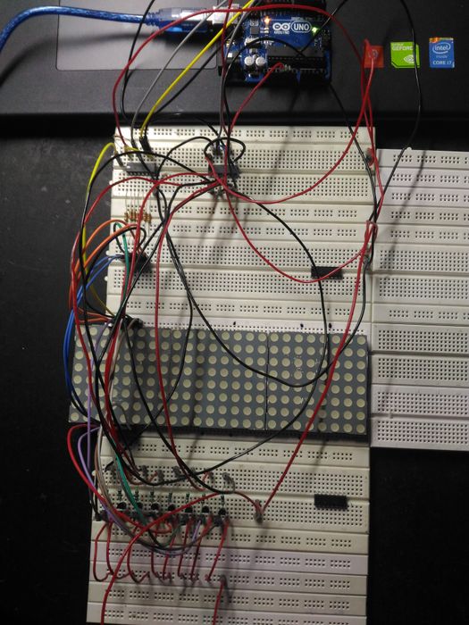48 X 8 Scrolling LED Matrix Display Using Arduino and Shift Registers ...