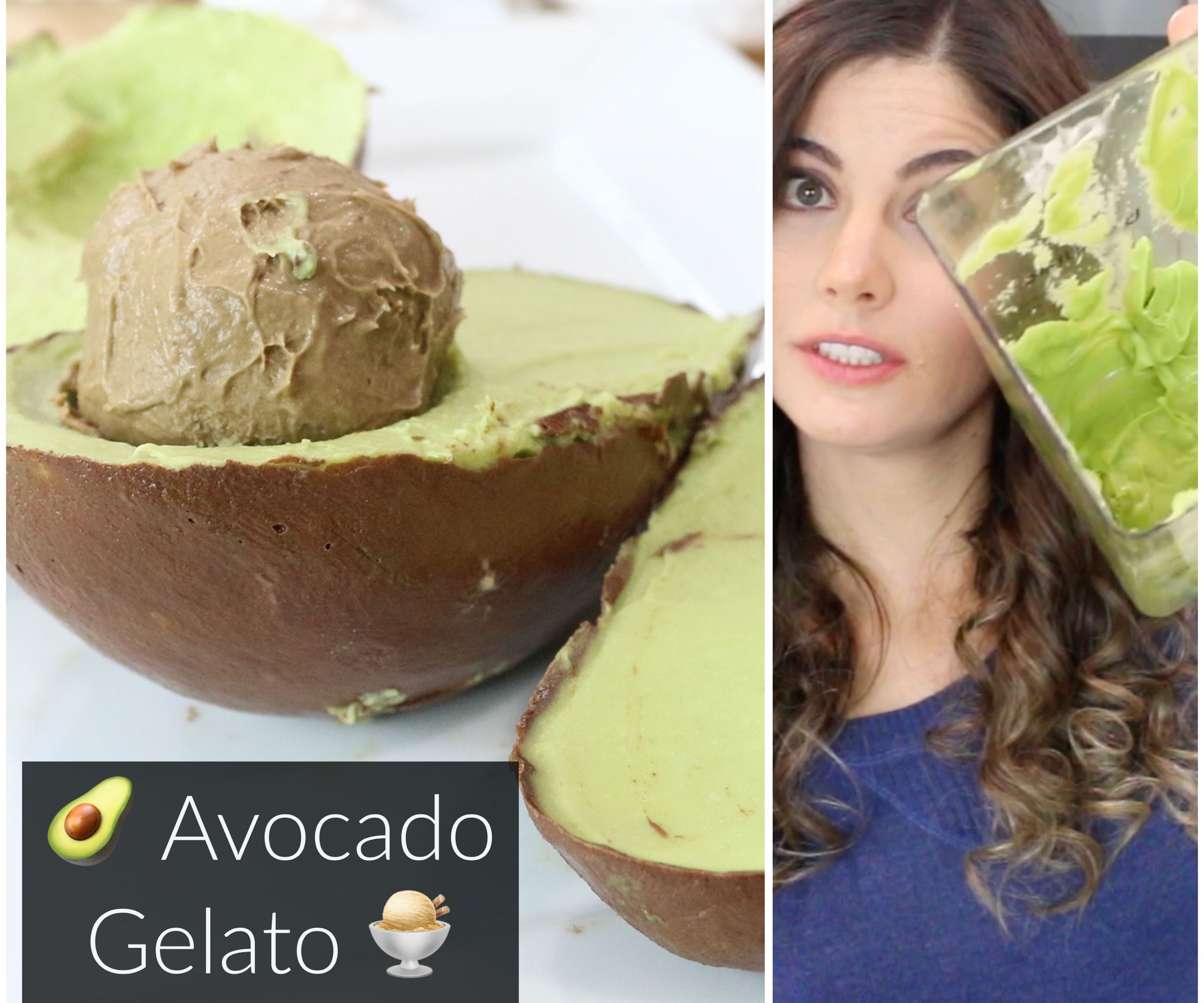 Avocado Gelato Ice Cream Dairy Free (Completely Edible Avocado)