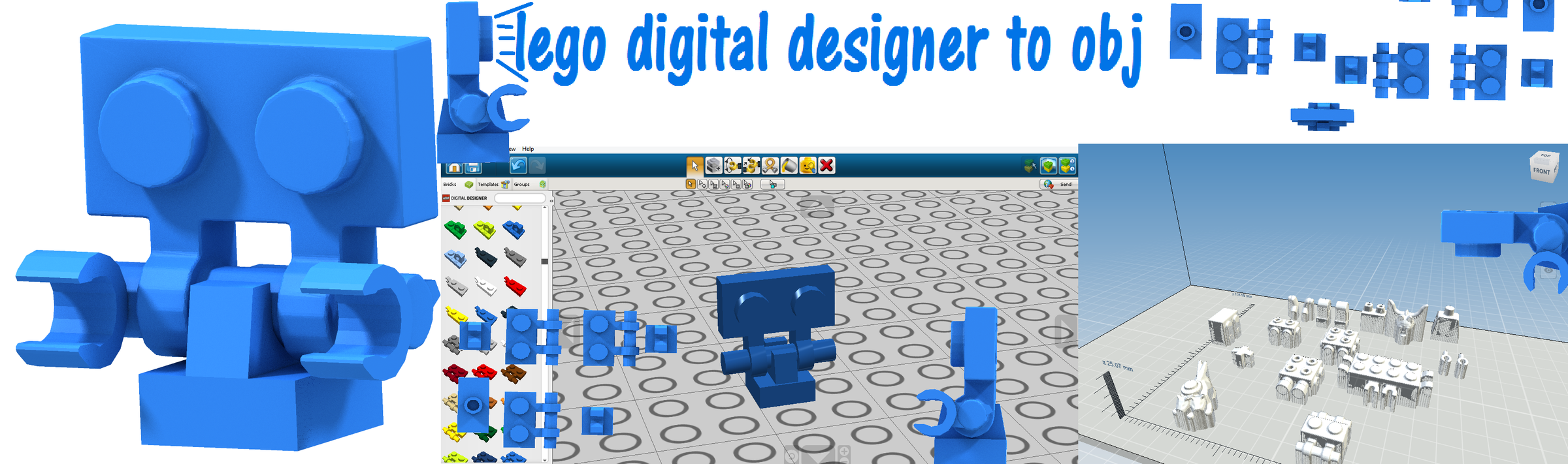 Lego Digital Designer to Obj