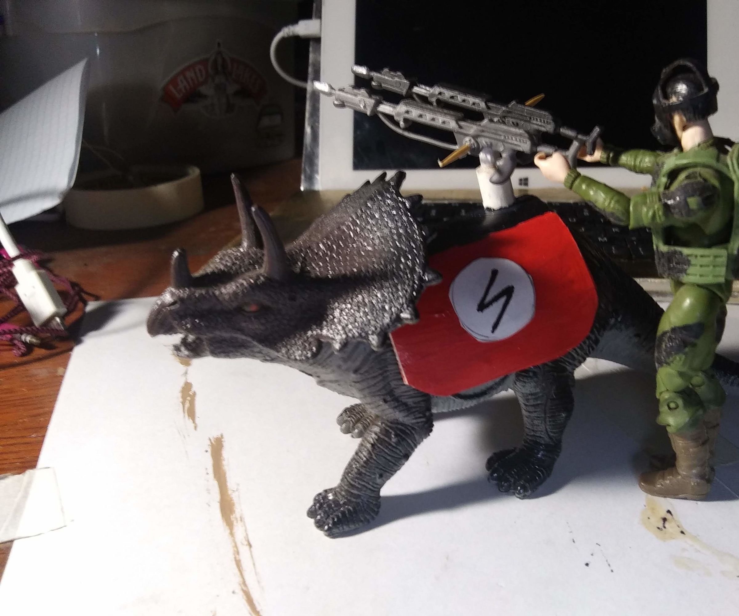 Weaponised Toy Dinosaurs