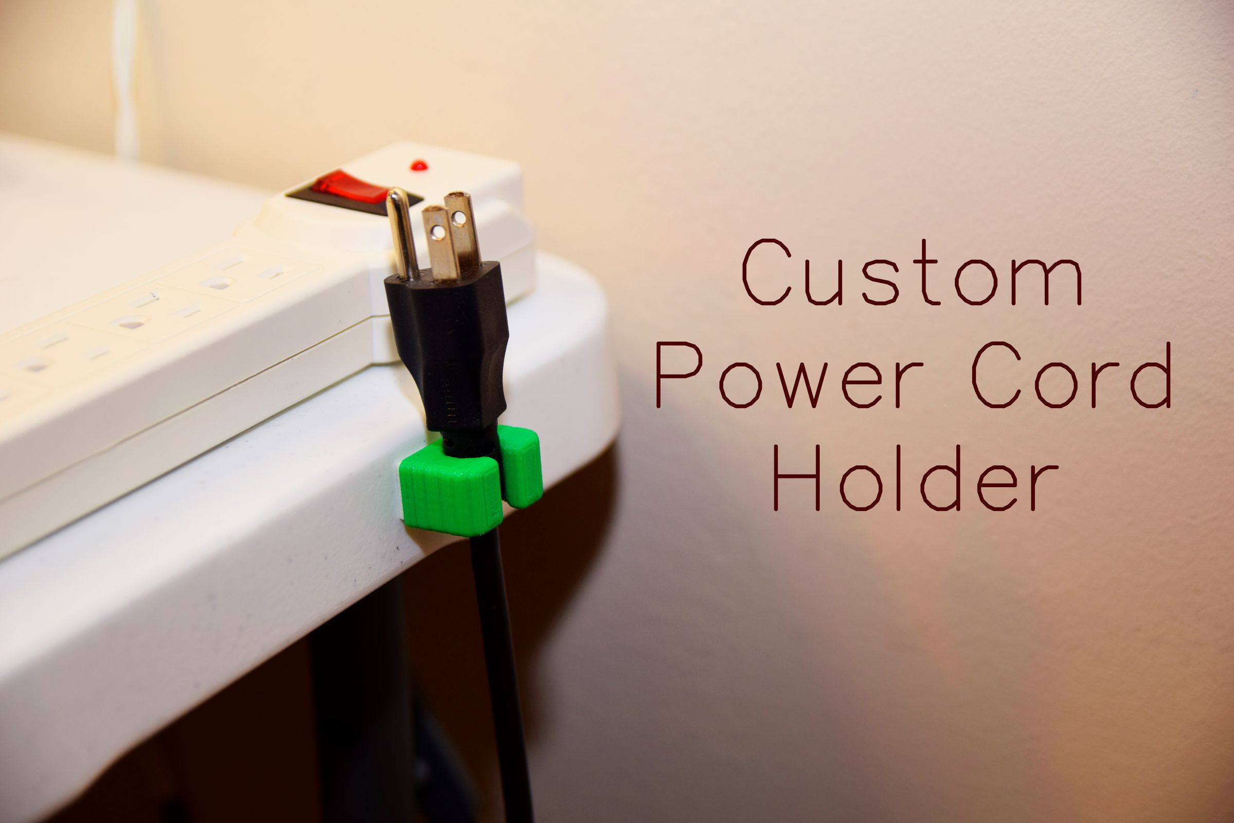 Custom Power Cord Holders 5 Steps (with Pictures) Instructables